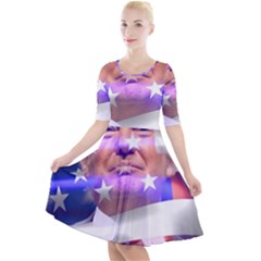 Donald Trump Flag Quarter Sleeve A-line Dress by vintagetrump