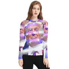 Donald Trump Flag Women s Long Sleeve Rash Guard by vintagetrump