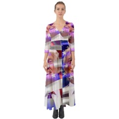 Donald Trump Flag Button Up Boho Maxi Dress by vintagetrump