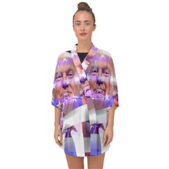 Donald Trump Flag Half Sleeve Chiffon Kimono by vintagetrump