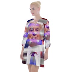 Donald Trump Flag Open Neck Shift Dress by vintagetrump