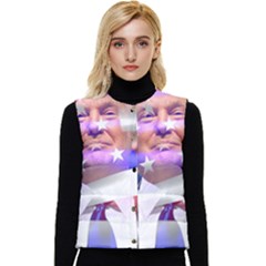 Donald Trump Flag Women s Button Up Puffer Vest by vintagetrump