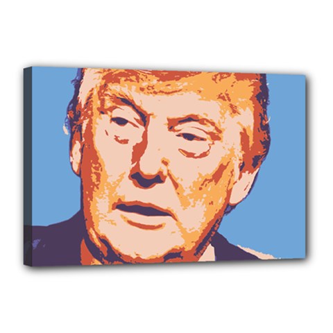 Orange Donald Trump Canvas 18  X 12  (stretched) by vintagetrump