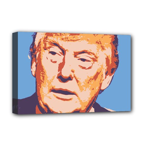 Orange Donald Trump Deluxe Canvas 18  X 12  (stretched) by vintagetrump