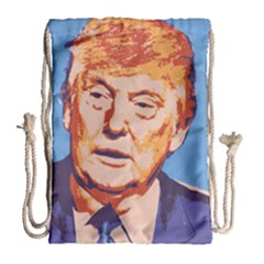 Orange Donald Trump Drawstring Bag (large) by vintagetrump