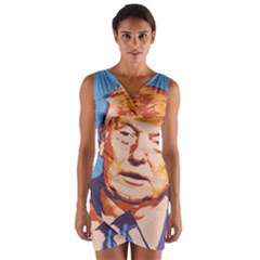 Orange Donald Trump Wrap Front Bodycon Dress by vintagetrump