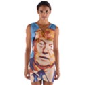 Orange Donald Trump Wrap Front Bodycon Dress View1