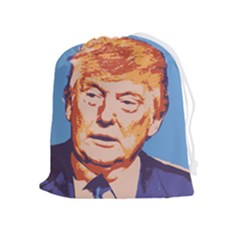 Orange Donald Trump Drawstring Pouch (xl) by vintagetrump