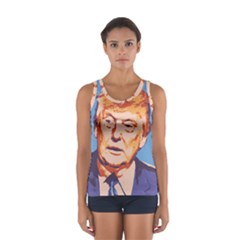 Orange Donald Trump Sport Tank Top  by vintagetrump