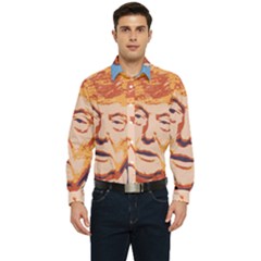 Orange Donald Trump Men s Long Sleeve Shirt by vintagetrump