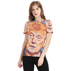 Orange Donald Trump Women s Short Sleeve Rash Guard by vintagetrump