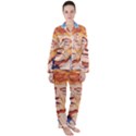 Orange Donald Trump Women s Long Sleeve Satin Pajamas Set View1