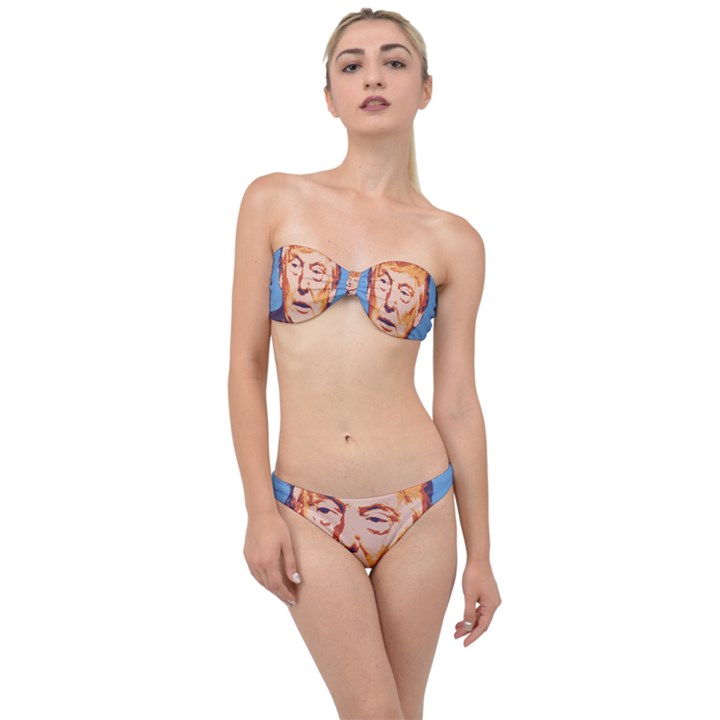 Orange Donald Trump Classic Bandeau Bikini Set