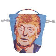 Orange Donald Trump Drawstring Bucket Bag by vintagetrump