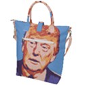 Orange Donald Trump Buckle Top Tote Bag View2