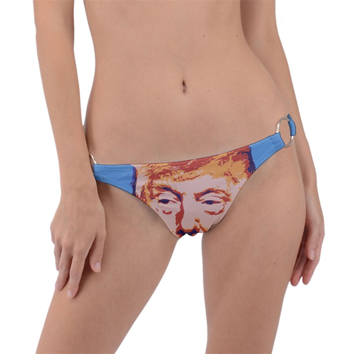 Orange Donald Trump Ring Detail Bikini Bottoms