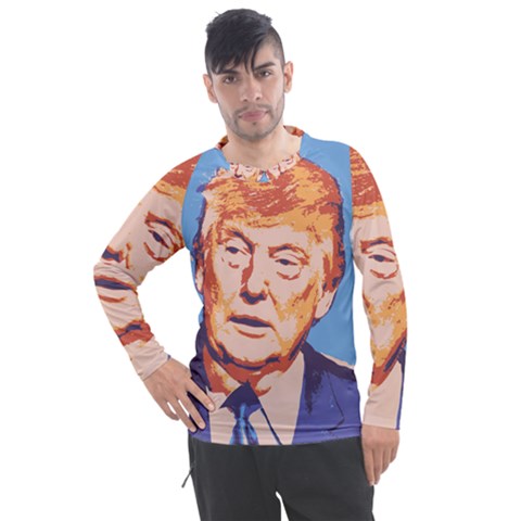 Orange Donald Trump Men s Pique Long Sleeve T-shirt by vintagetrump