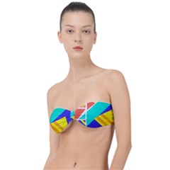 Geometric  Design 04 Classic Bandeau Bikini Top  by myclothy