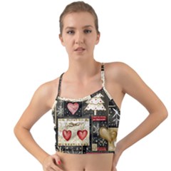 Christmas Reindeer Mini Tank Bikini Top by Posterlux