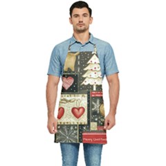 Christmas Reindeer Kitchen Apron by Posterlux