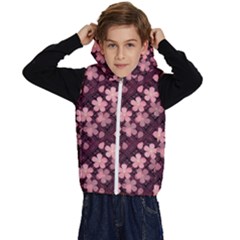 Cherry Blossoms Japanese Kids  Stylish Hooded Puffer Vest by HermanTelo