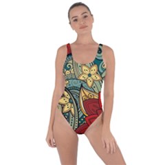 Pattern Shape Colorful Flower Leaves Bring Sexy Back Swimsuit by Posterlux