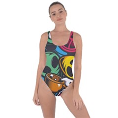 Funky Alien Pattern Abstract Colourful Drawing Bring Sexy Back Swimsuit by Posterlux