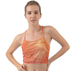 Abstract Texture Of Colorful Bright Pattern Of Transparent Leaves Of Orange And Yellow Color Mini Tank Bikini Top by Posterlux