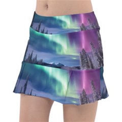 Northern Lights Aurora Night Nature Classic Tennis Skirt by Posterlux