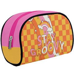 Stay Groovy 70s Glasses Disco Ball Make Up Case (large) by Givinglala