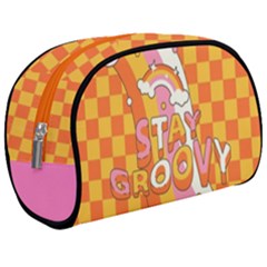 Stay Groovy 70s Glasses Disco Ball Make Up Case (medium) by Givinglala