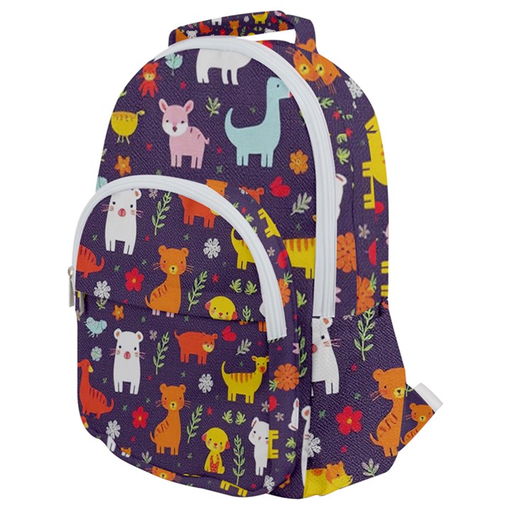 Pet Animal 01 Rounded Multi Pocket Backpack