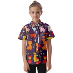 Pet Animal 01 Kids  Short Sleeve Shirt by myclothy