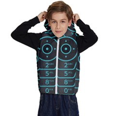 Retro Mobile Device Output Device Kids  Stylish Hooded Puffer Vest by Bedest