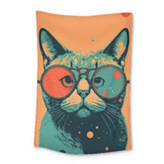 Cool Cat Pop Art Small Tapestry by Givinglala