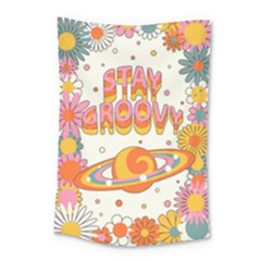 Stay Groovy 70s Daisy Small Tapestry by Givinglala