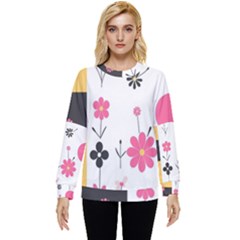  Minimalist Pattern With Simple Lines,flower And Shapes, Creating A Clean And Modern Hidden Pocket Sweatshirt by myclothy