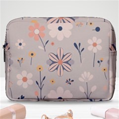  Minimalist Pattern With Simple Lines,flower And Shapes, Creating A Clean And Modern Make Up Pouch (large) by myclothy