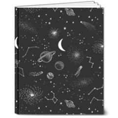 Cosmic Black Space Star 8  X 10  Softcover Notebook by Ndabl3x