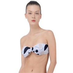 A Minimalist Pattern With Simple Lines And Shapes, Creating A Clean And Modern Aesthetic 05 Classic Bandeau Bikini Top  by myclothy