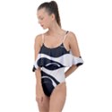 A Minimalist Pattern With Simple Lines And Shapes, Creating A Clean And Modern Aesthetic 06 Drape Piece Swimsuit View1