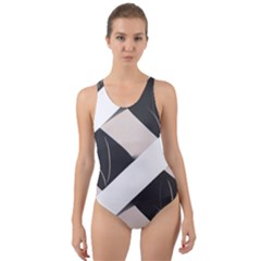 A Minimalist Pattern With Simple Lines And Shapes, Creating A Clean And Modern Aesthetic 07 Cut-out Back One Piece Swimsuit by myclothy