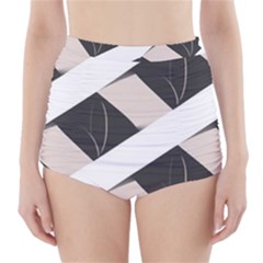 A Minimalist Pattern With Simple Lines And Shapes, Creating A Clean And Modern Aesthetic 07 High-waisted Bikini Bottoms by myclothy