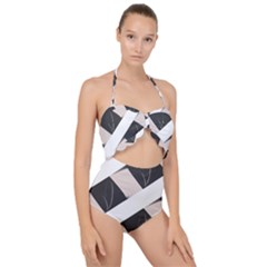 A Minimalist Pattern With Simple Lines And Shapes, Creating A Clean And Modern Aesthetic 07 Scallop Top Cut Out Swimsuit by myclothy