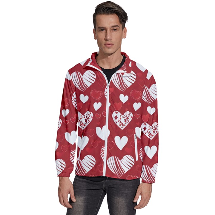 Valentine Men s High Neck Windbreaker