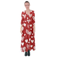 Valentine Button Up Maxi Dress by pollyparadiseartshop