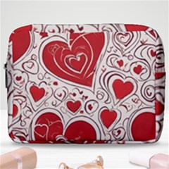 Be My Valentine Make Up Pouch (large) by pollyparadiseartshop