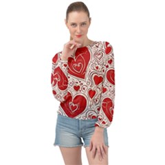 Be My Valentine Banded Bottom Chiffon Top by pollyparadiseartshop