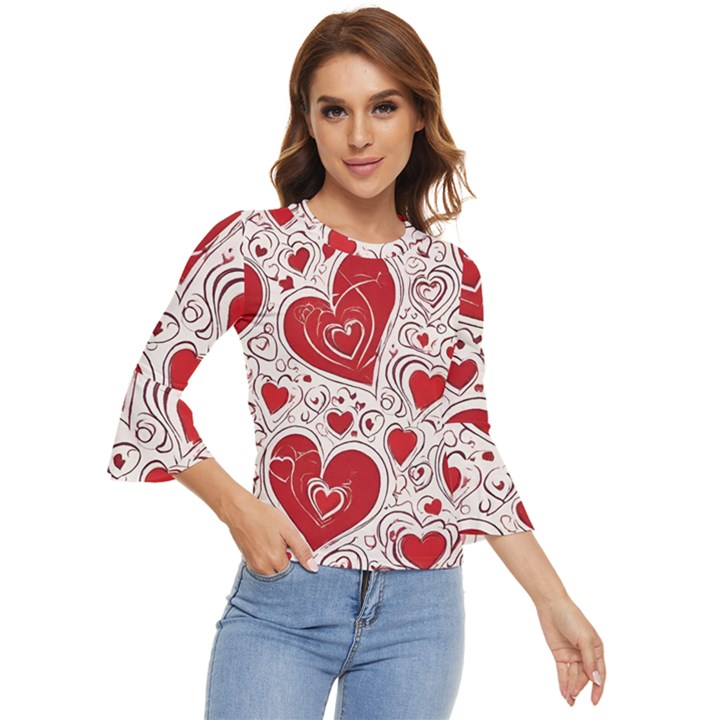 Be My Valentine Bell Sleeve Top