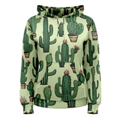 Cactus  Women s Pullover Hoodie by pollyparadiseartshop